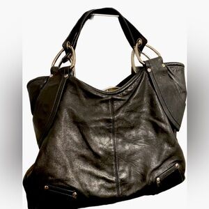 Kooba black leather shoulder bag